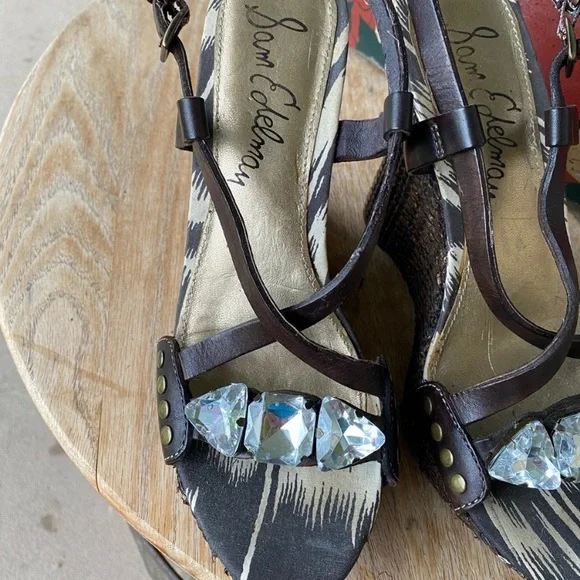 Sam Edelman Tate‎ Woven Wedge Heeled Sandals - Picture 4 of 11